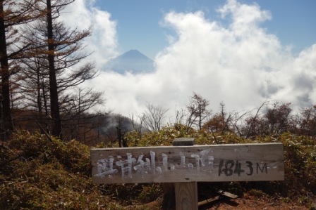 ３　奥甘利山　山頂より富士山