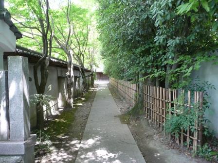 6月13日(水）寺町通沿いにある廬山寺裏手の慶光天皇陵への脇道