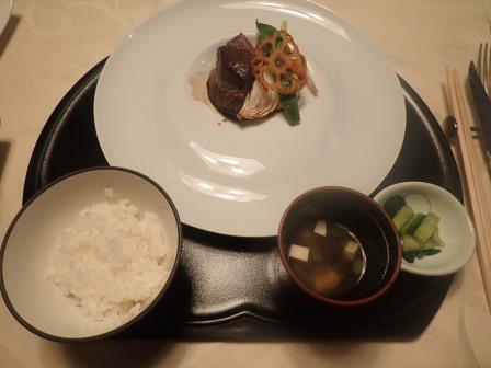 上州牛のステーキ・ご飯・お味噌汁