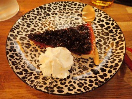 13:24　デザート　ブルーベリータルト、上さんが旨いと宣った