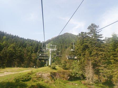 10:20　チェアリフトを降りたら、今旅行の歩き始め