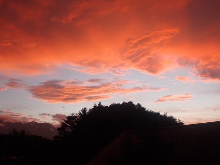 昨夕19:10　夕焼け