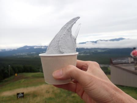 清里テラスのカフェで、甘酒ジェラード