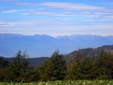 10:56　西穂高岳、奥穂高岳、涸沢岳、北穂高岳、大キレット、南岳、中岳、大喰岳、槍ヶ岳、常念岳