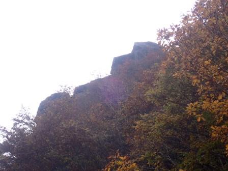 10:24　長野県川上村　天狗山　馬越峠より、雲天にいつも撮るゴリラの様な岩塊