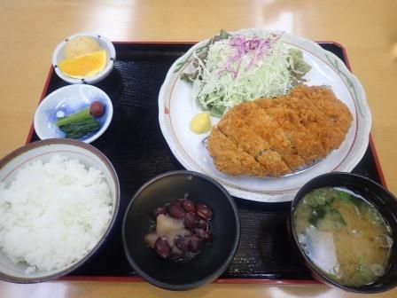 昼食　滝見の湯　とんかつ御膳