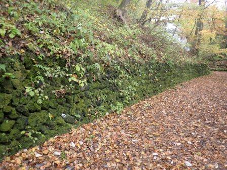 11:55　石組が美しい、舗装路に出て来た