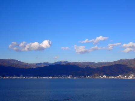 14:42　諏訪湖PAより 