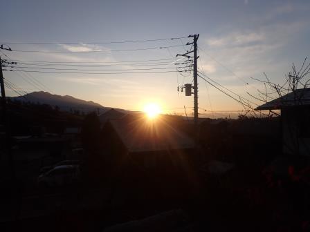 朝6時50分、日の出