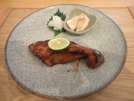 韮崎市穂坂町　あい山　私の頼んだ「銀だらの照り焼き」