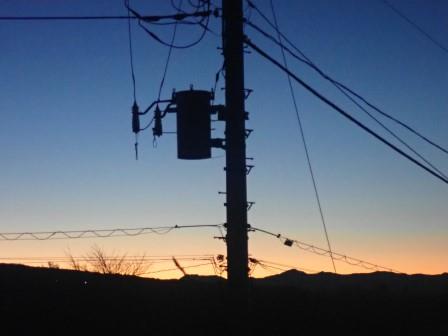 朝6時10分、夜明け前の東の空