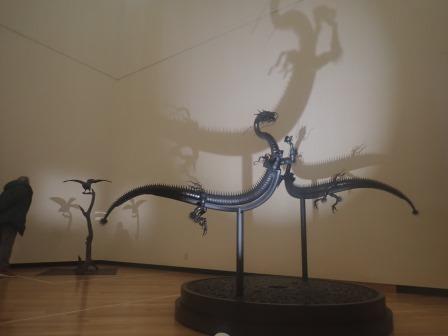 金工の自在置物の龍