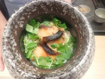 炭火焼鰤ご飯鬼おろし大根添え