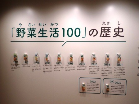 1995年に発売され30周年を迎えた野菜生活100のパッケージの変遷