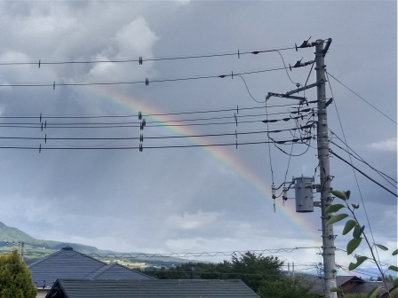 8月1日（金）夕方、南の空に虹	
	 title=