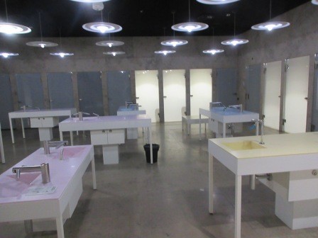 10:30　地階にあったユニセックス　トイレ、公衆トイレもユニセックスだった