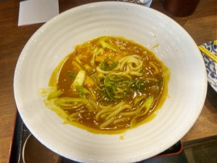 11月8日（土）12:25　昼食　出町柳　ごん蔵　九条葱カレーうどん